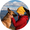 Luna, German Shepherd with HuMom